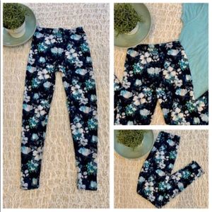 Yoga Leggings Floral Super Soft Lounge Tights Flower Skinny Pants